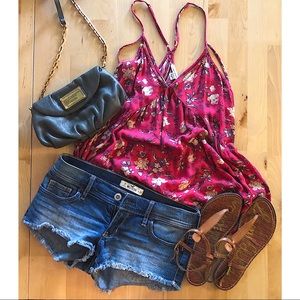AEO strappy floral tank top
